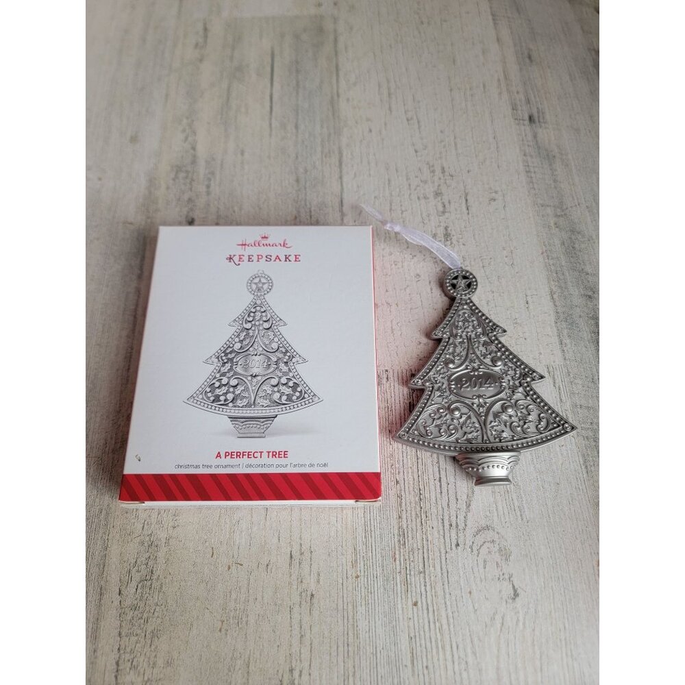 Hallmark the perfect tree 2014 ornament Xmas metal